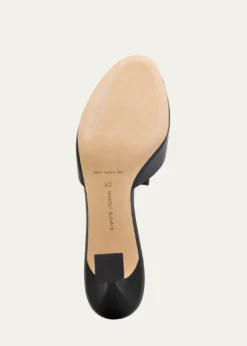 Manolo BlahnikJadarona Leather Mule Sandals