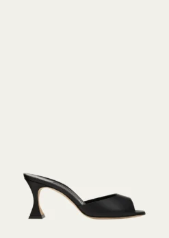 Manolo BlahnikJadarona Leather Mule Sandals
