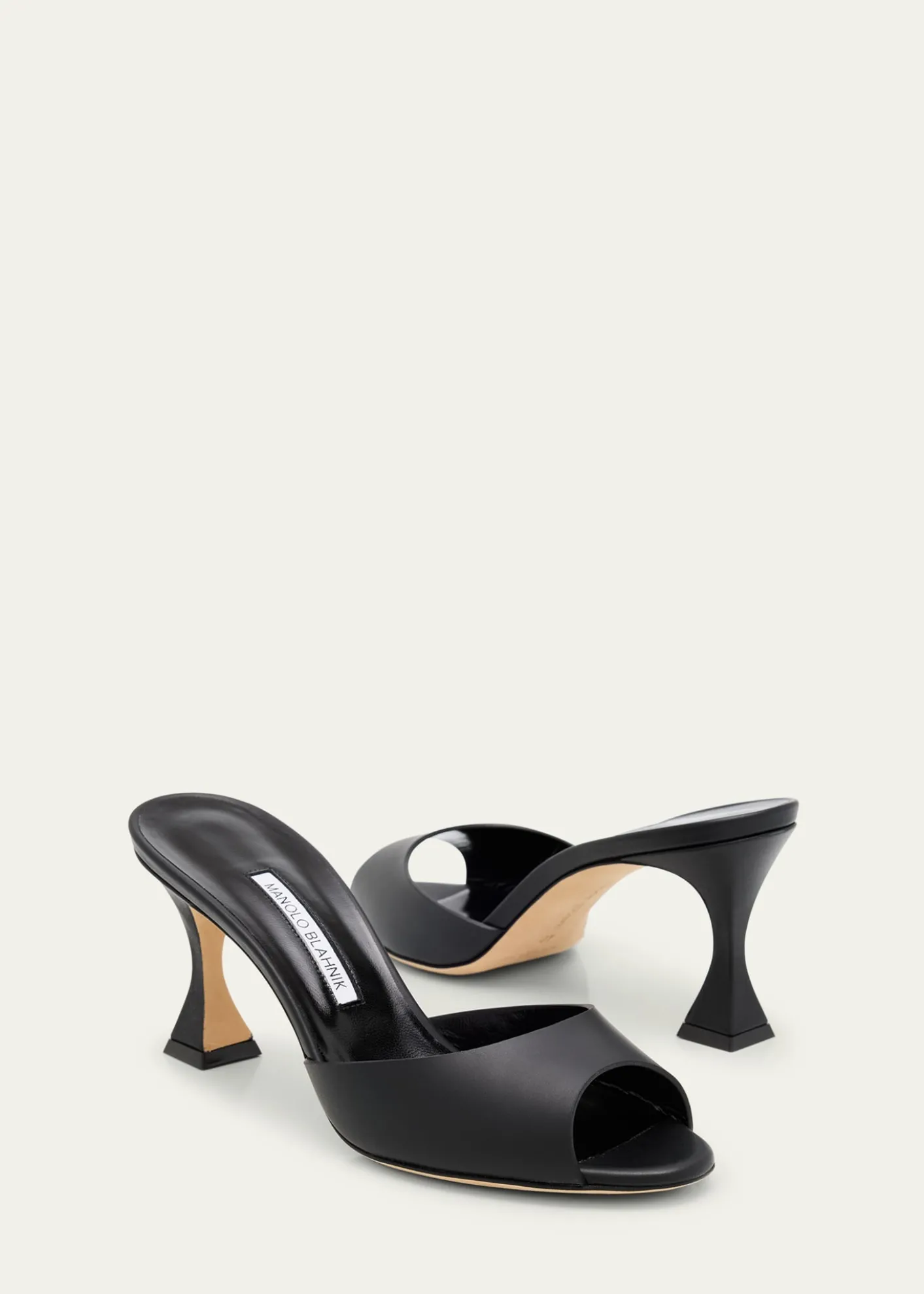 Manolo BlahnikJadarona Leather Mule Sandals