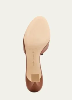 Manolo BlahnikJadarona Leather Mule Sandals