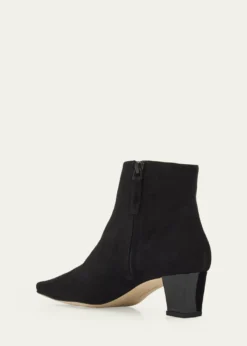 Manolo BlahnikJaima Suede Side-Zip Ankle Boots