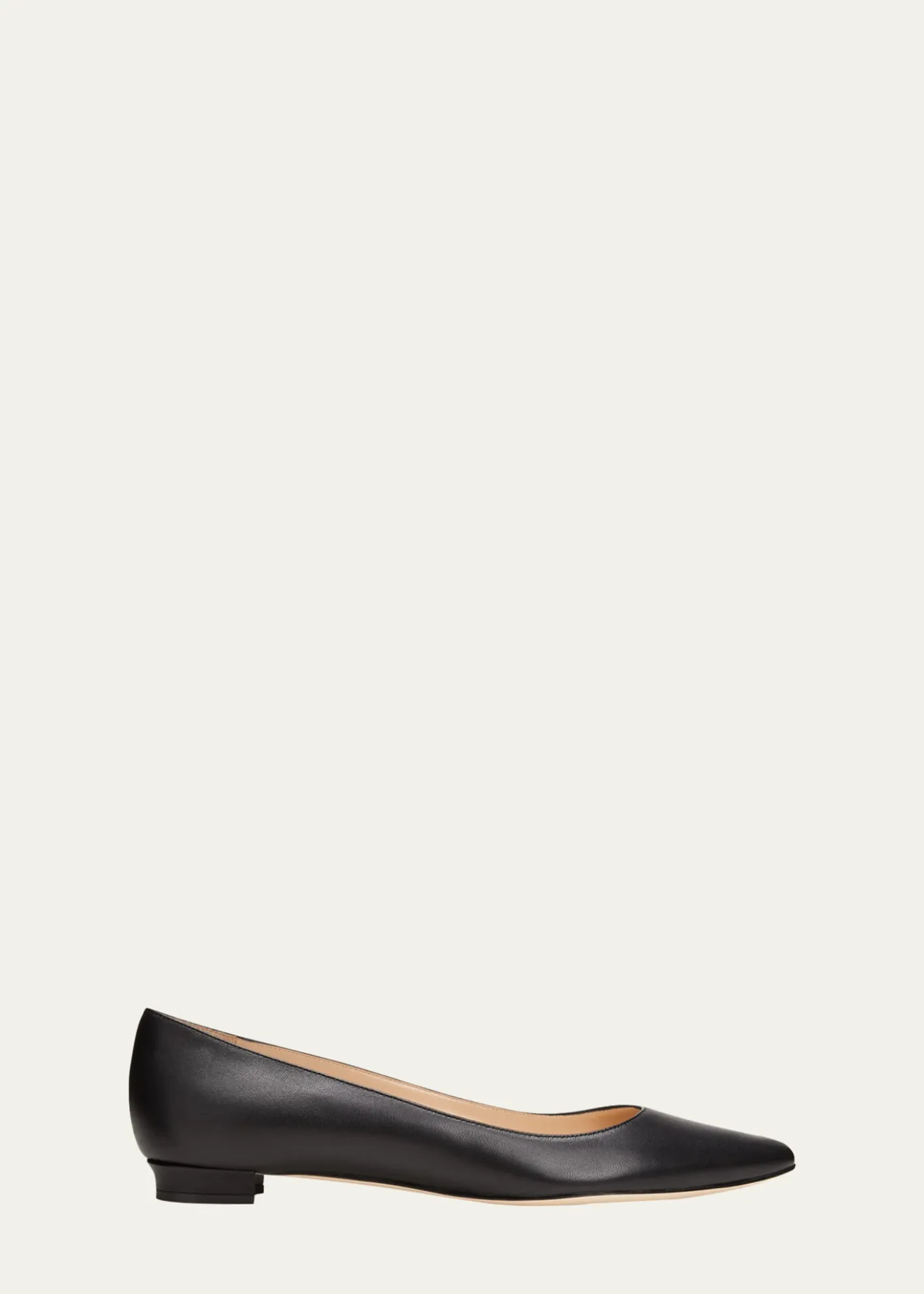 Manolo BlahnikLanza BB Lambskin Ballerina Flats