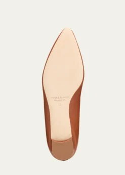 Manolo BlahnikLanza BB Lambskin Ballerina Flats