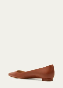 Manolo BlahnikLanza BB Lambskin Ballerina Flats