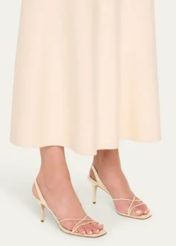 Manolo BlahnikLeather Strappy Slingback Sandals