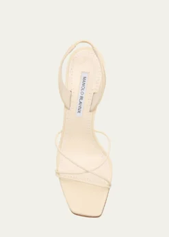 Manolo BlahnikLeather Strappy Slingback Sandals