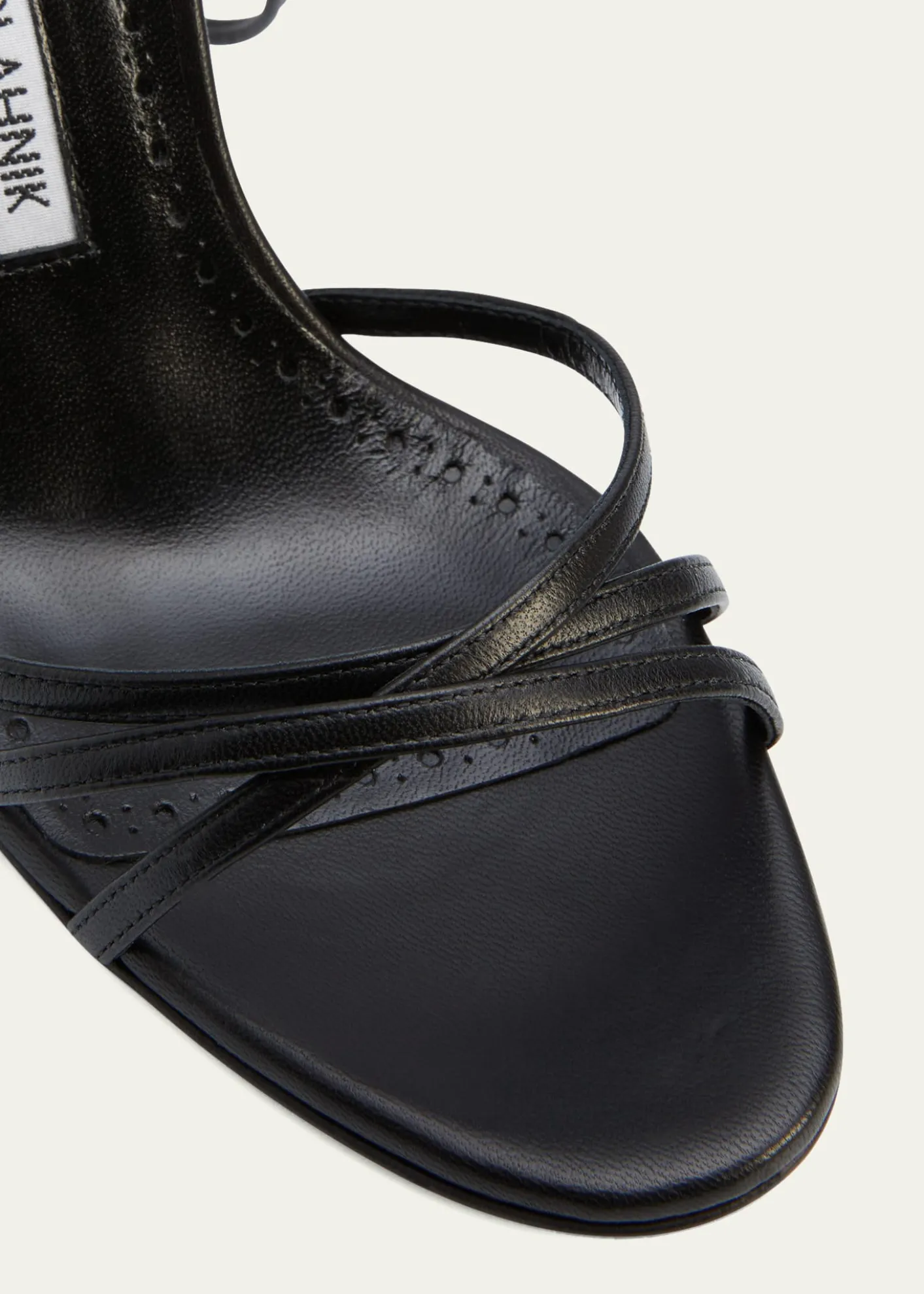 Manolo BlahnikLeva Strappy Ankle-Wrap Sandals