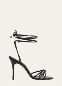Manolo BlahnikLeva Strappy Ankle-Wrap Sandals