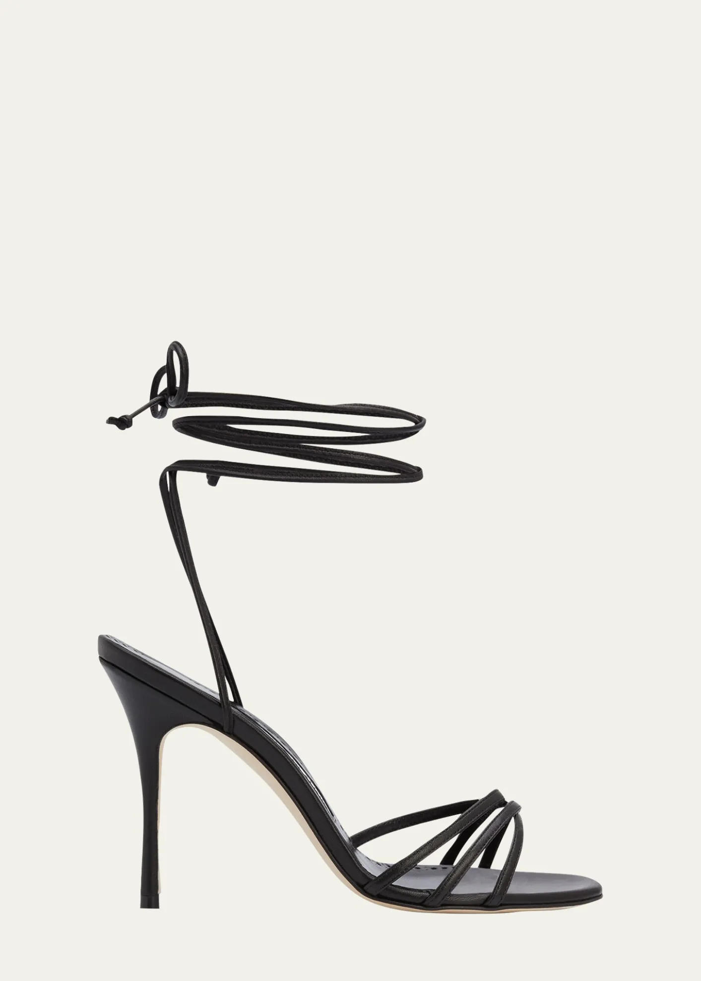 Manolo BlahnikLeva Strappy Ankle-Wrap Sandals