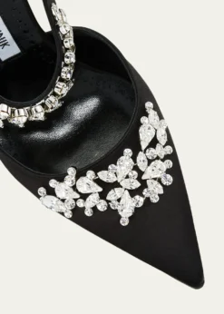Manolo BlahnikLurum Crystal-Embellished Mules