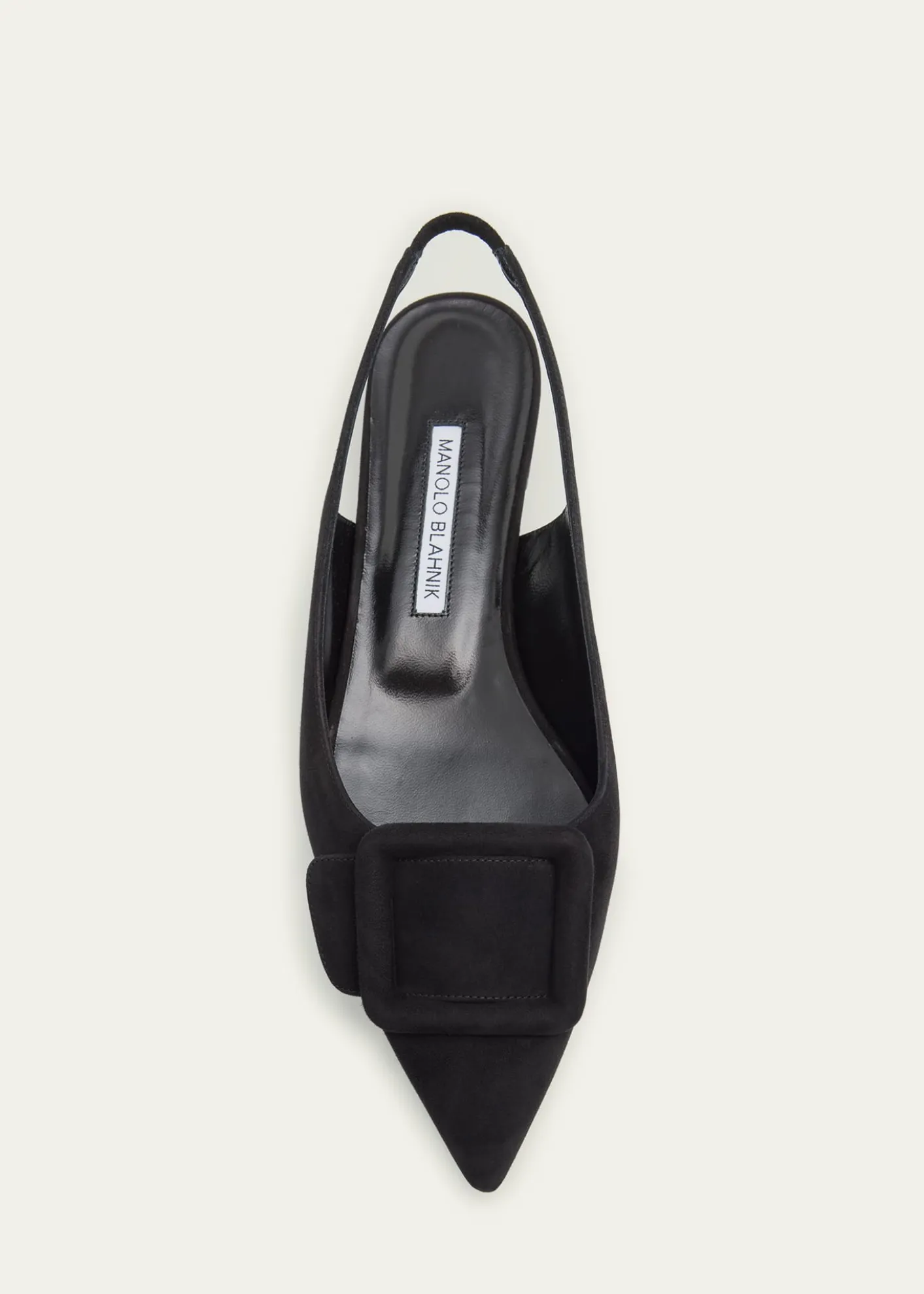 Manolo BlahnikMaylura Suede Slingback Ballerina Flats