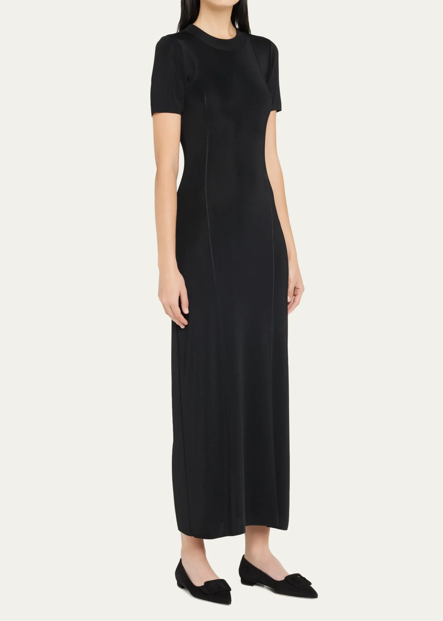 Manolo BlahnikMaysale Suede Buckle Ballerina Flats