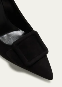 Manolo BlahnikMaysale Suede Pointed-Toe Buckle Pumps