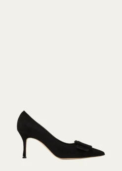 Manolo BlahnikMaysale Suede Pointed-Toe Buckle Pumps