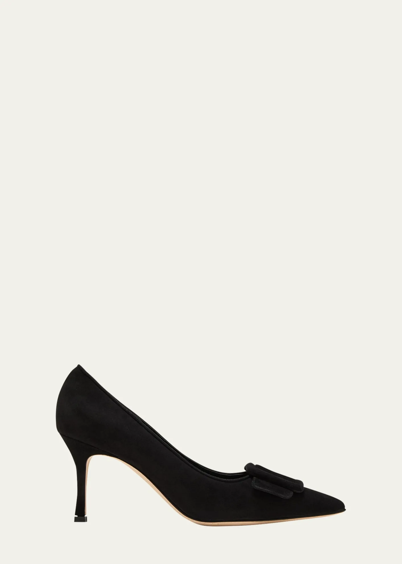 Manolo BlahnikMaysale Suede Pointed-Toe Buckle Pumps