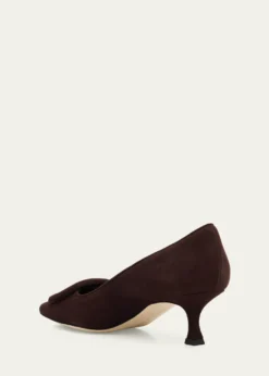 Manolo BlahnikMaysale Suede Buckle Pumps