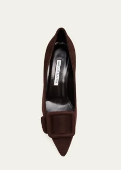 Manolo BlahnikMaysale Suede Buckle Pumps