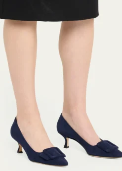 Manolo BlahnikMaysale Suede Buckle Pumps