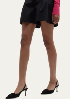 Manolo BlahnikMaysli Suede Buckle Halter Pumps