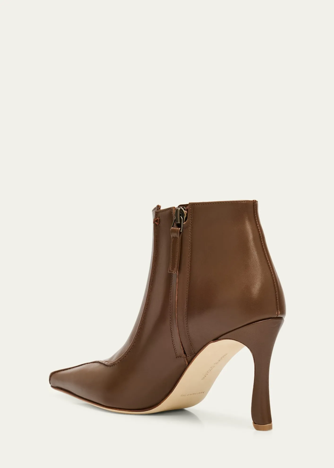 Manolo BlahnikMilleta 90mm Leather Ankle Boots