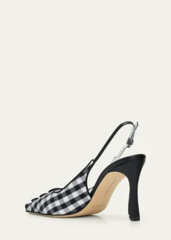 Manolo Blahnik90mm Alexa Gingham Slingback Pumps