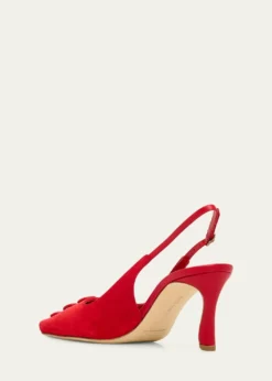 Manolo Blahnik70mm Alexapla Suede Slingback Pumps