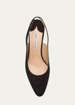 Manolo Blahnik50mm Allurasa Suede Slingback Pump