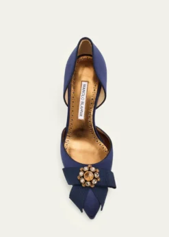 Manolo Blahnik70mm Apidosa Embellished Satin Bow Pumps