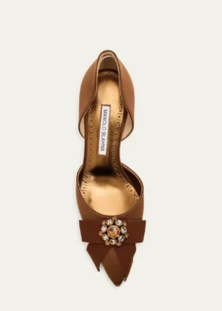 Manolo Blahnik70mm Apidosa Embellished Satin Bow Pumps