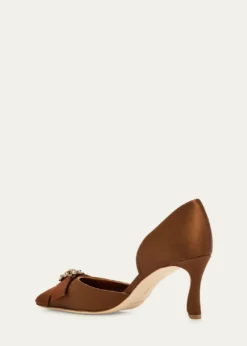 Manolo Blahnik70mm Apidosa Embellished Satin Bow Pumps