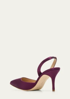 Manolo Blahnik70mm Carolyne Satin Slingback Pumps