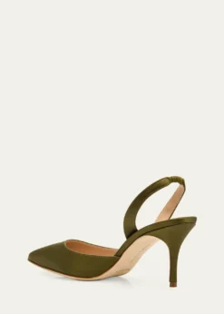 Manolo Blahnik70mm Carolyne Satin Slingback Pumps