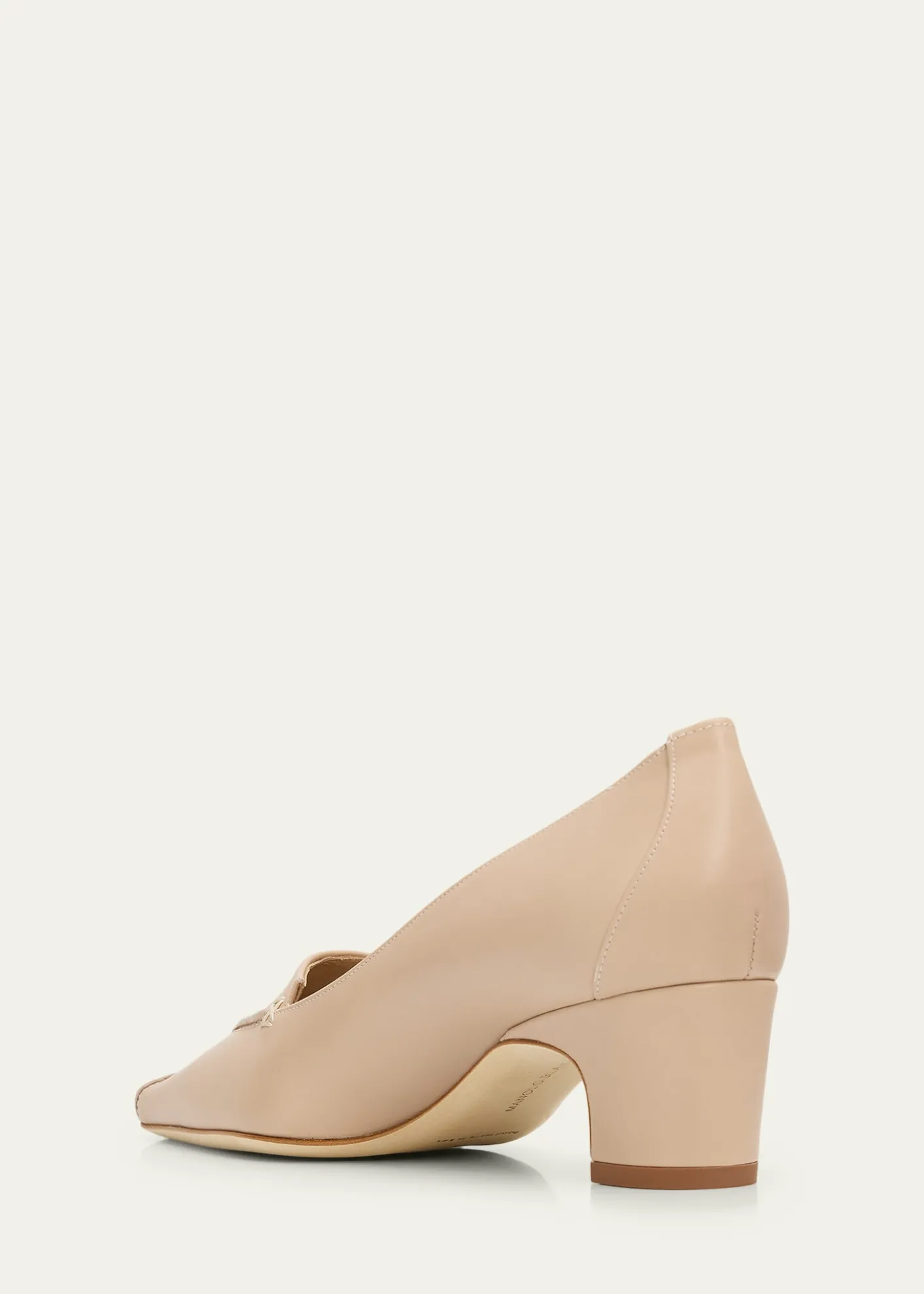 Manolo Blahnik50mm Cleofelo Low-Heel Leather Pumps