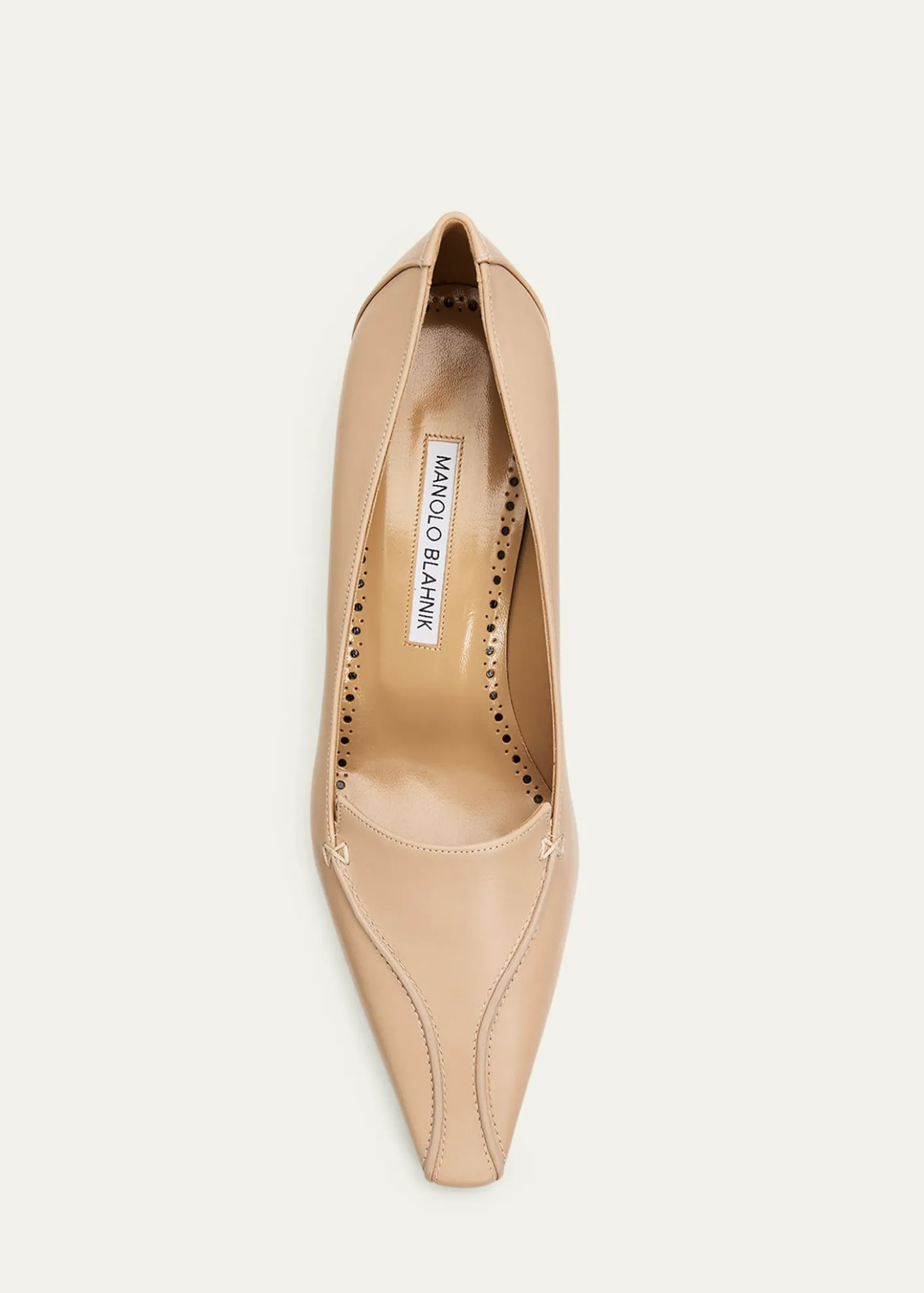 Manolo Blahnik50mm Cleofelo Low-Heel Leather Pumps