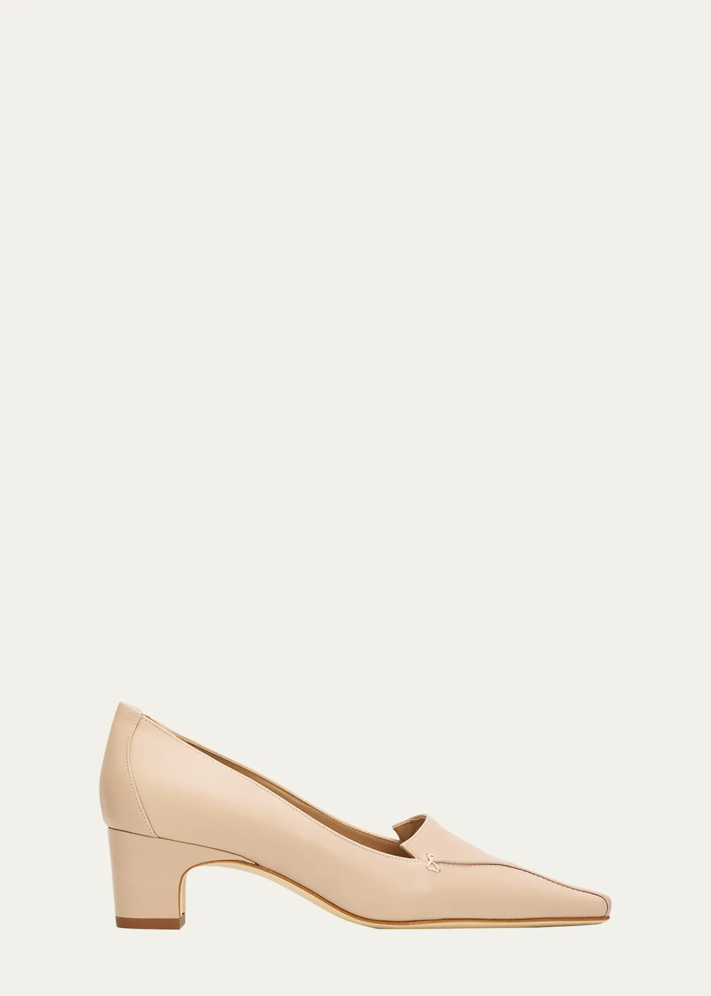 Manolo Blahnik50mm Cleofelo Low-Heel Leather Pumps