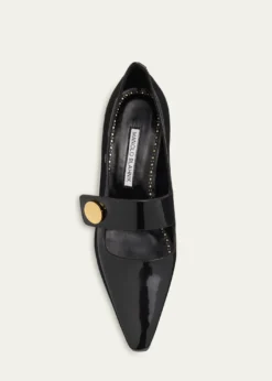 Manolo Blahnik50mm Dorian Patent Leather Mary Jane Pumps