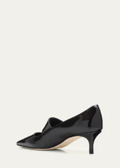 Manolo Blahnik50mm Dorian Patent Leather Mary Jane Pumps