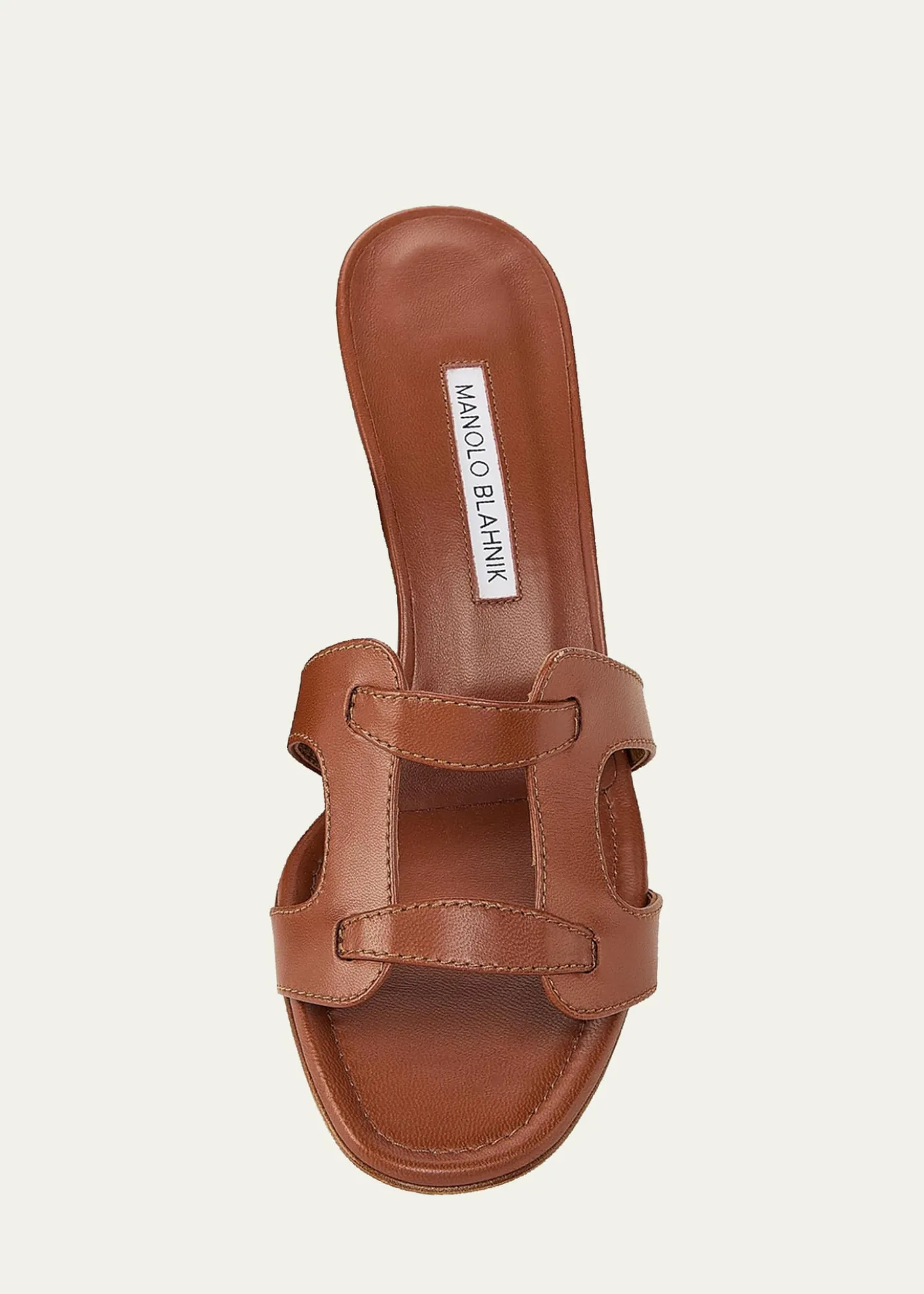 Manolo Blahnik50mm Grellanu Leather Mule Sandals