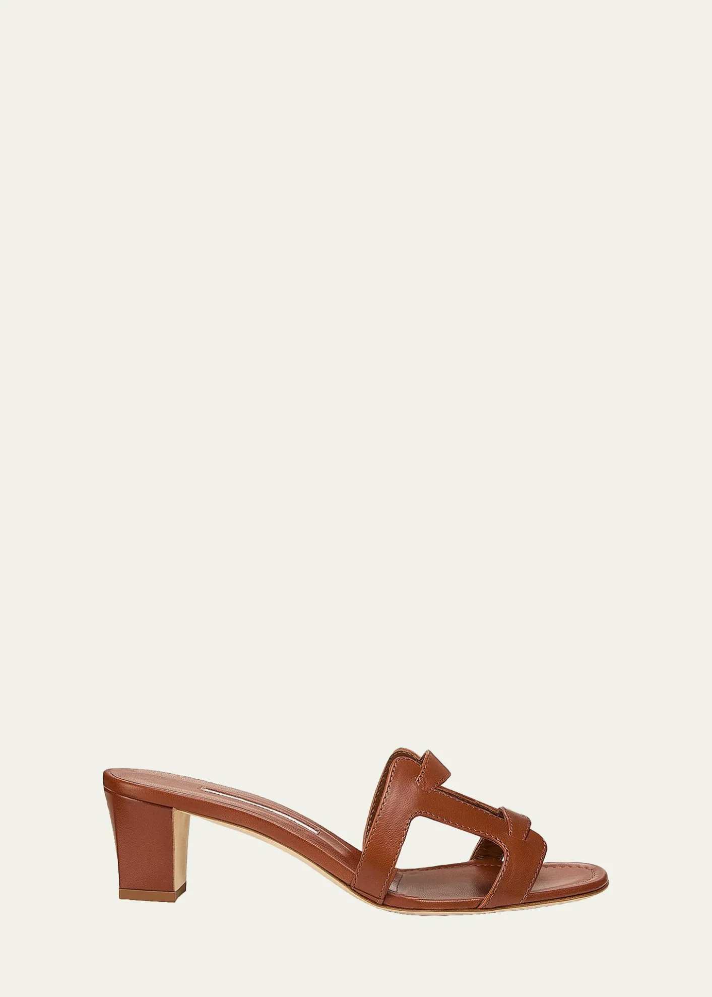 Manolo Blahnik50mm Grellanu Leather Mule Sandals