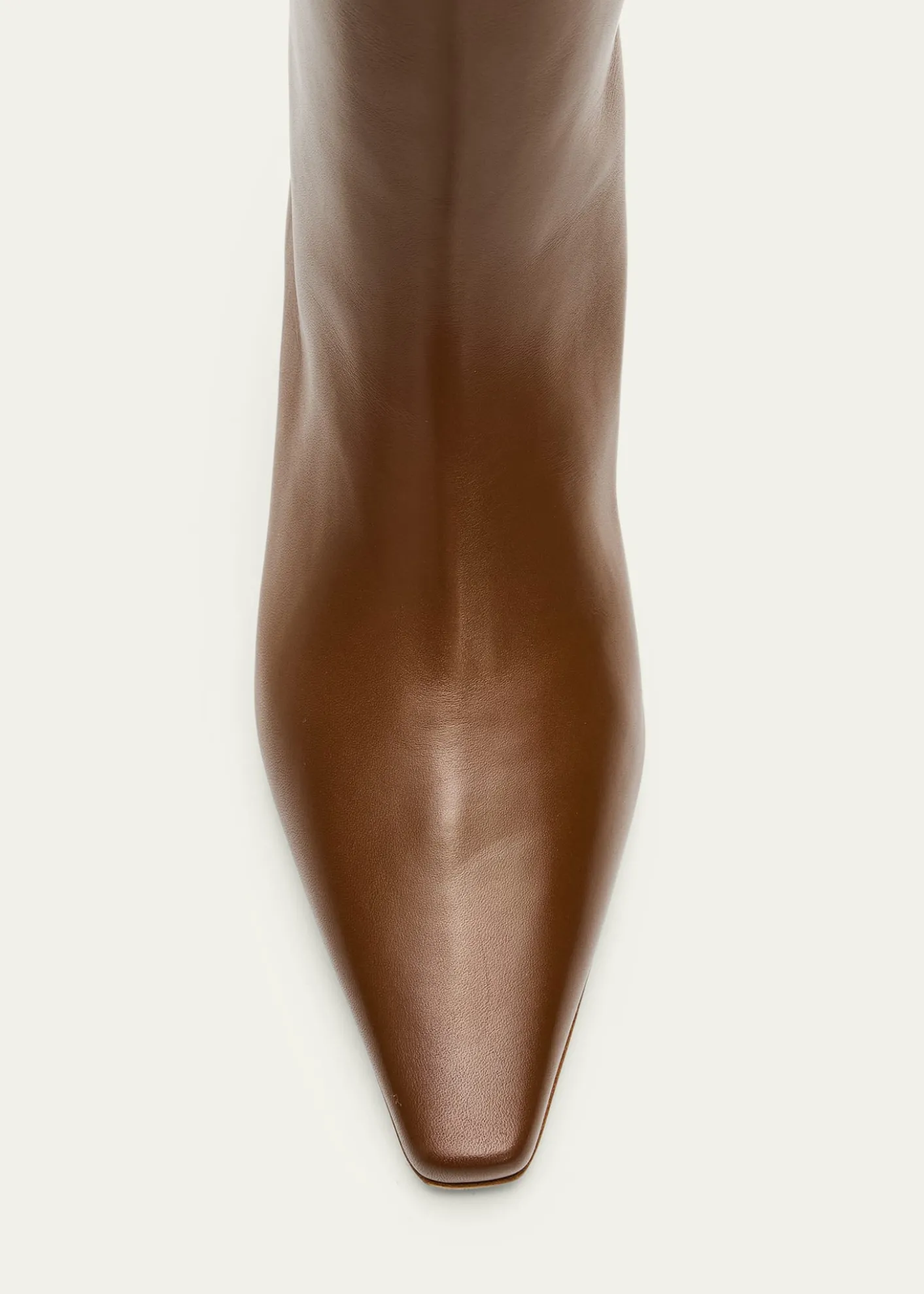 Manolo Blahnik50mm Leather Knee-High Low-Heel Boots