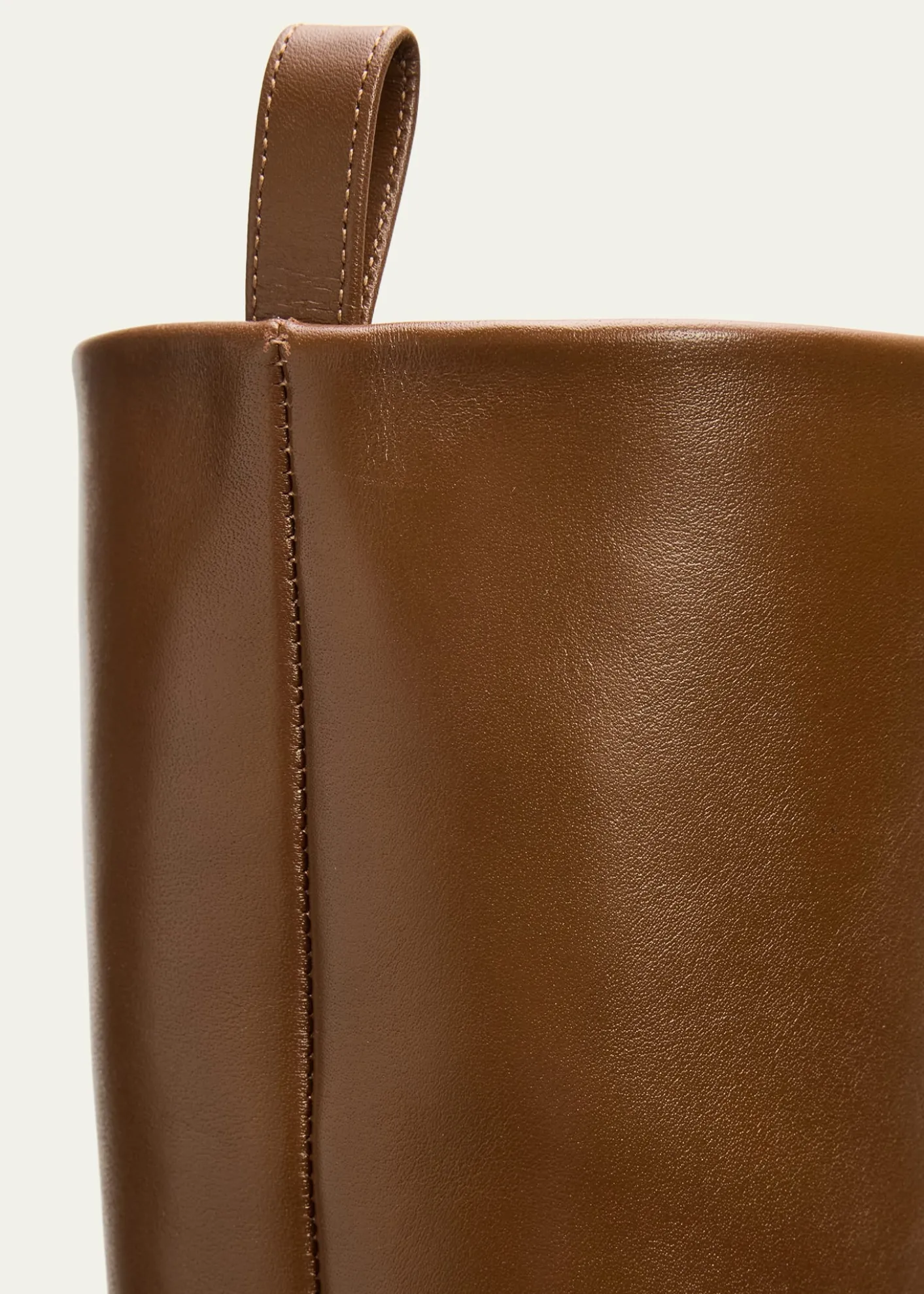 Manolo Blahnik50mm Leather Knee-High Low-Heel Boots