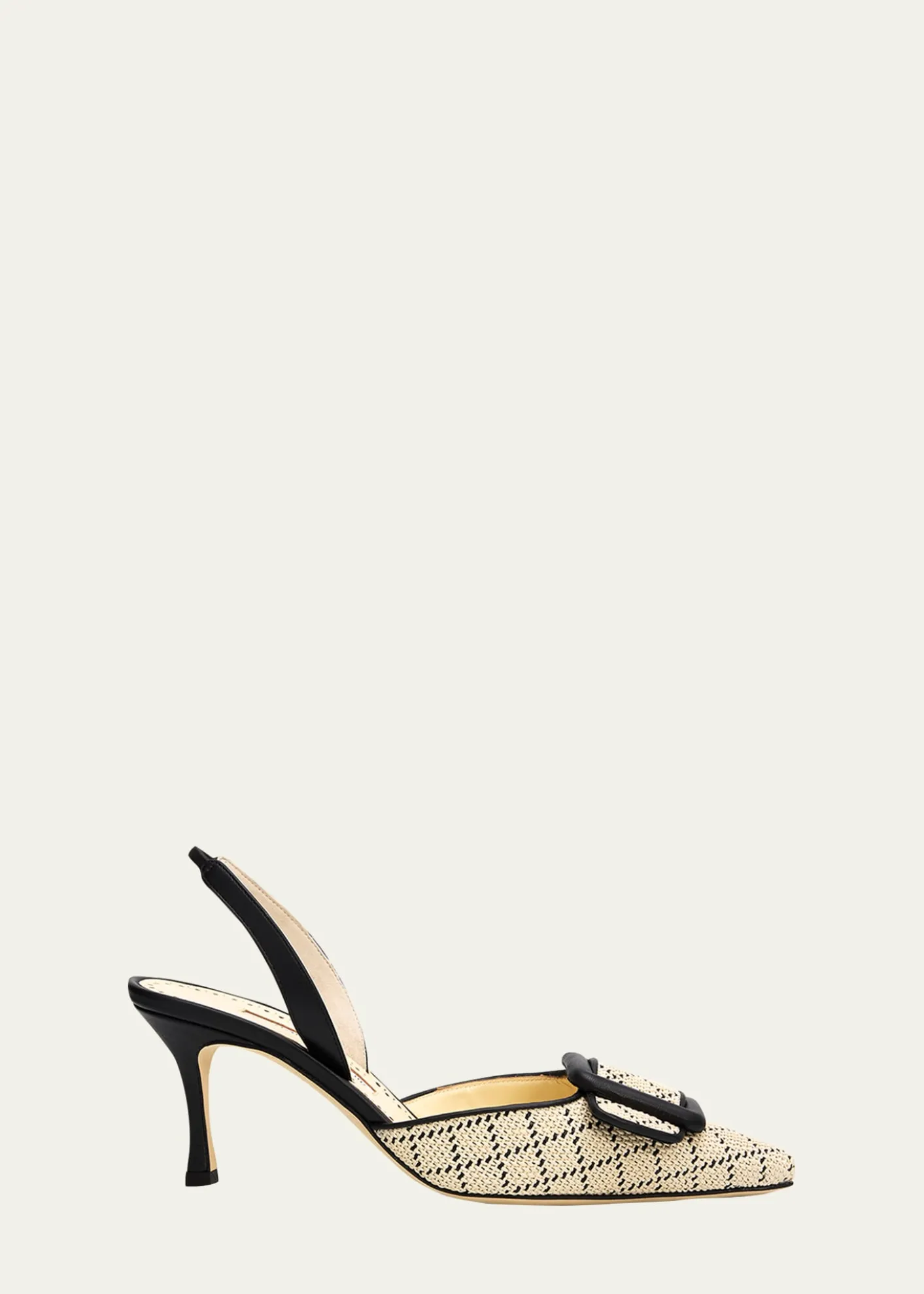 Manolo Blahnik70mm Mayslibi Raffia Slingback Pumps
