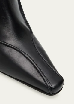 Manolo Blahnik90mm Milleta Leather Ankle Boots