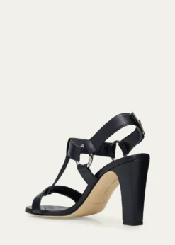 Manolo Blahnik90mm Miona Leather T-Bar Sandals