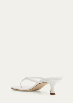 Manolo Blahnik50mm Paterno Leather Thong Sandals