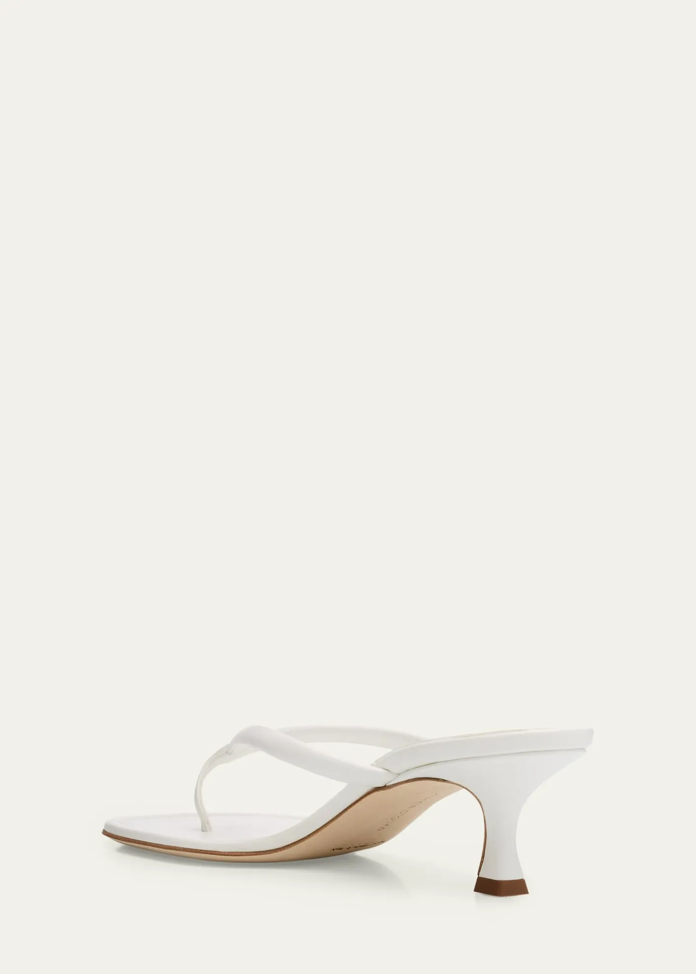 Manolo Blahnik50mm Paterno Leather Thong Sandals