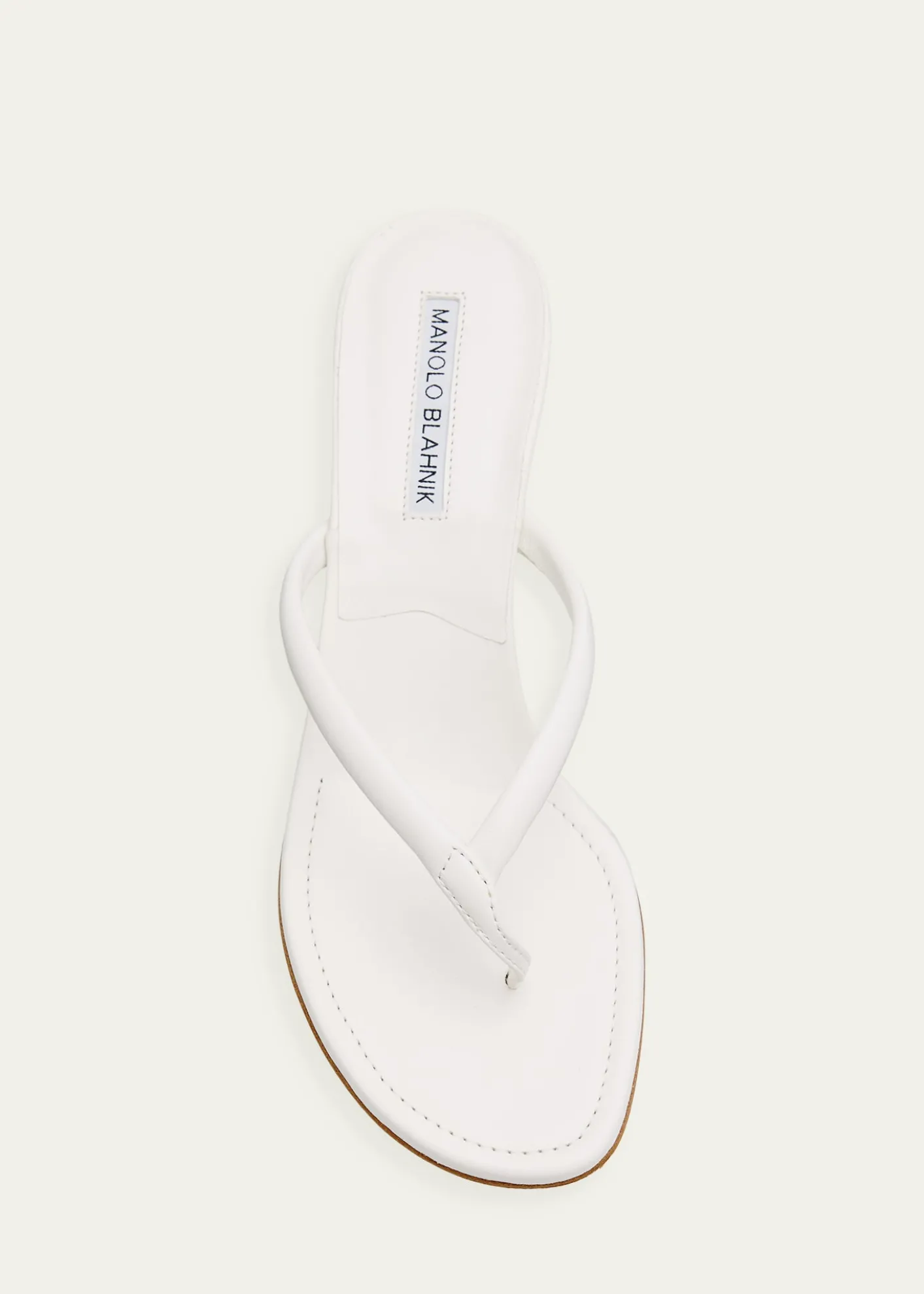 Manolo Blahnik50mm Paterno Leather Thong Sandals