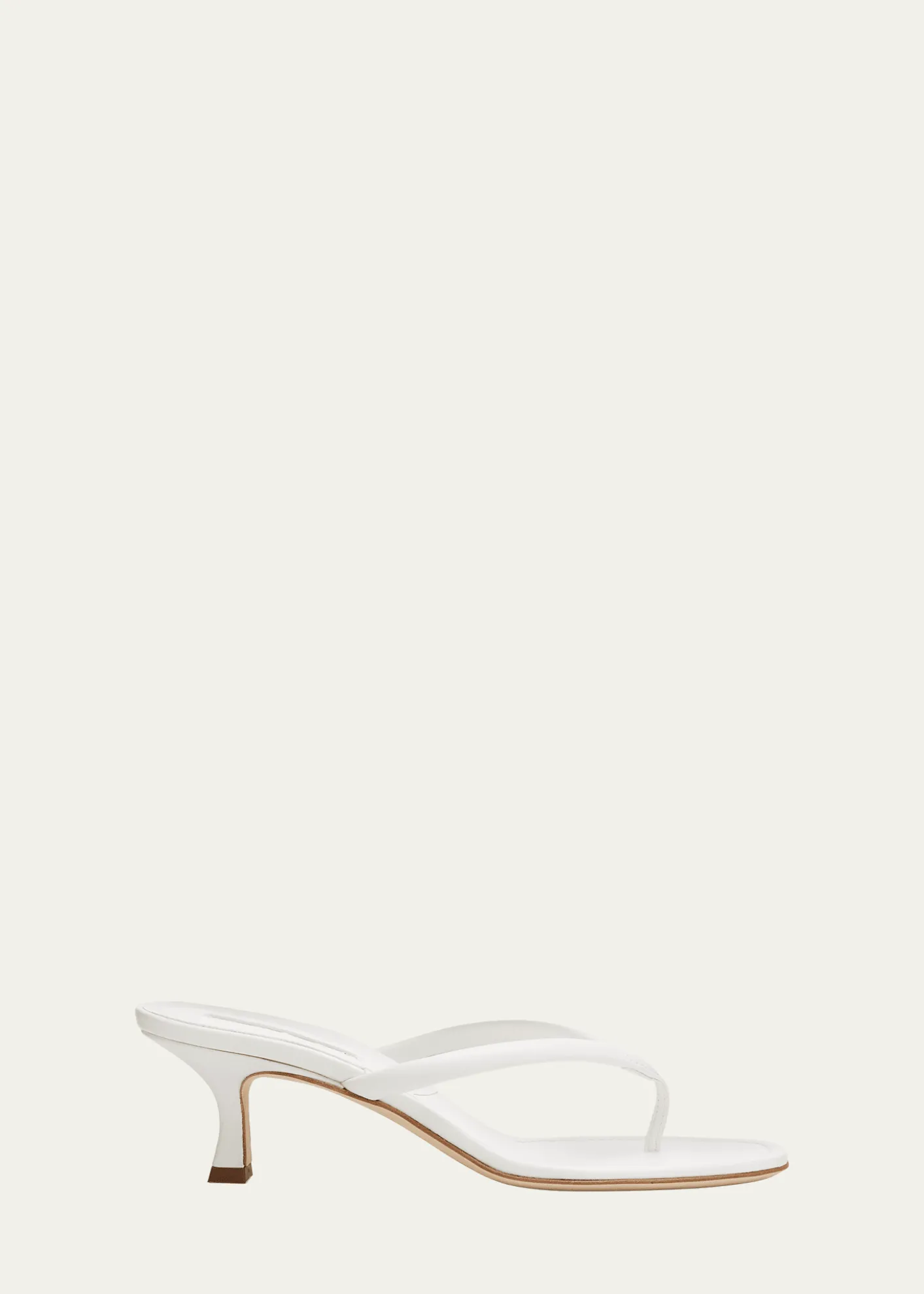 Manolo Blahnik50mm Paterno Leather Thong Sandals