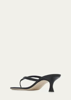 Manolo Blahnik50mm Paterno Leather Thong Sandals