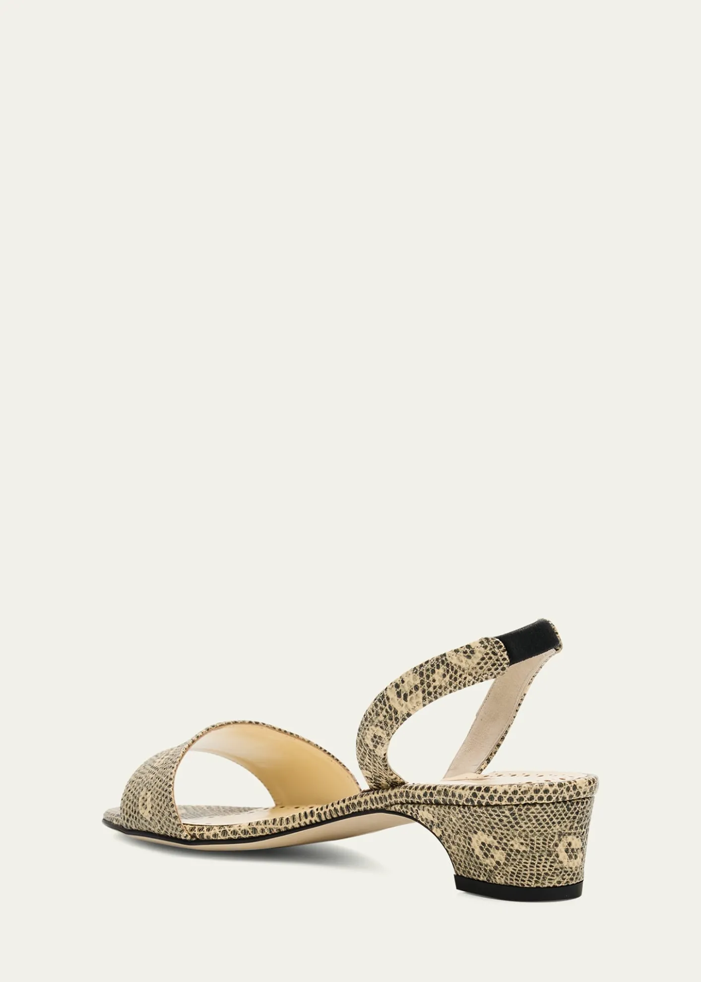 Manolo Blahnik30mm Patobarnu Lizard-Print Leather Slingback Sandals